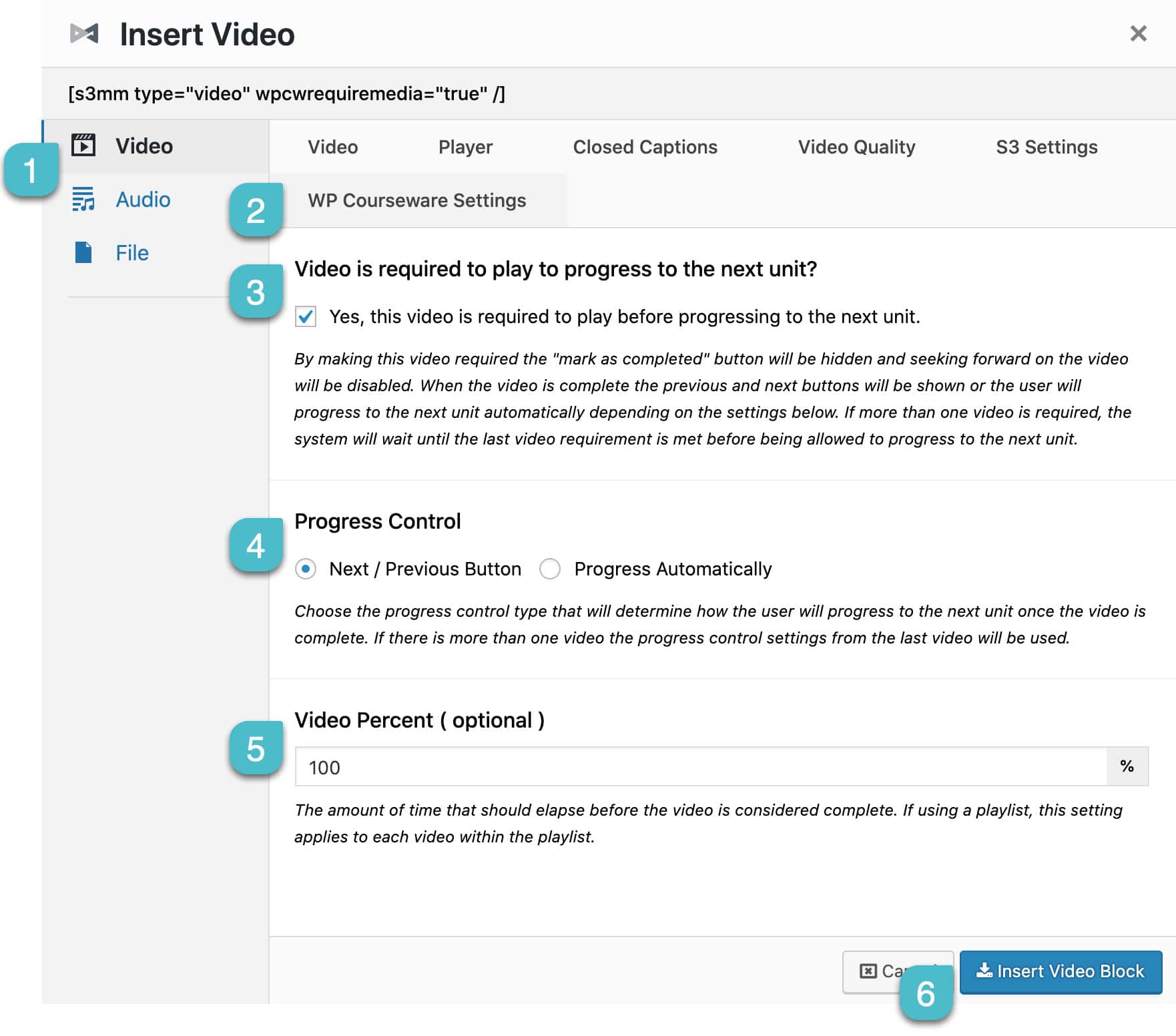 Screenshot 1: WP Courseware Integration
