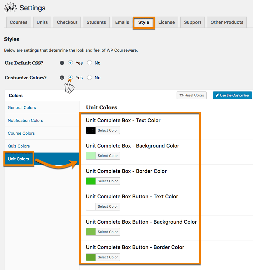 Screenshot 1: Can I change the color of the Mark as Completed button