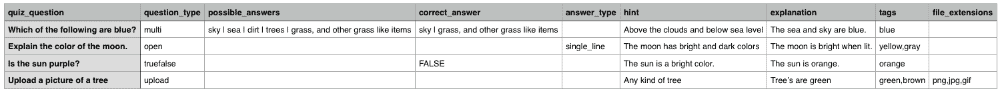 Screenshot 1: How can I import quiz questions to the question pool
