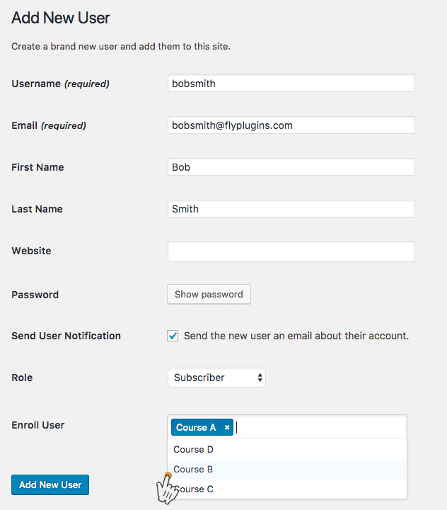 Screenshot 2: How do I manually add and enroll a new student at the same time