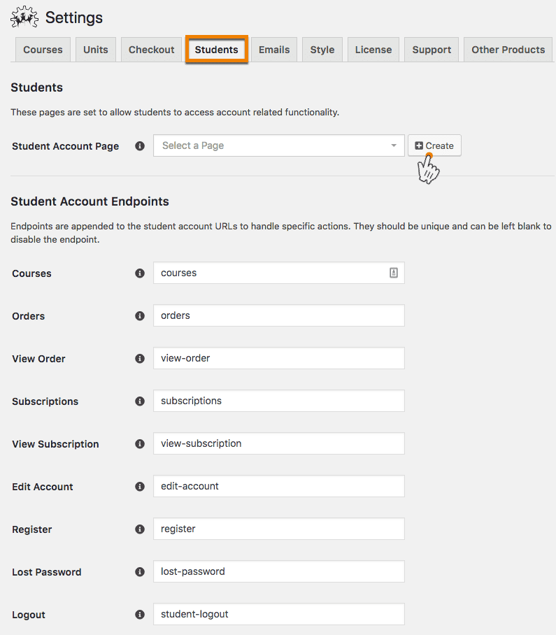 Screenshot 1: Create account page
