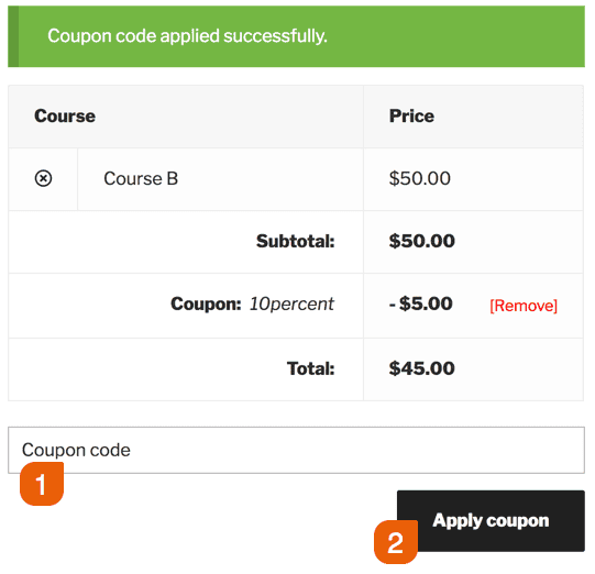 Screenshot 4: How can I create coupons for my course
