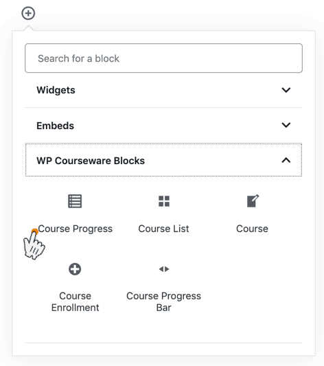 Screenshot 1: How can I use the Course Progress block