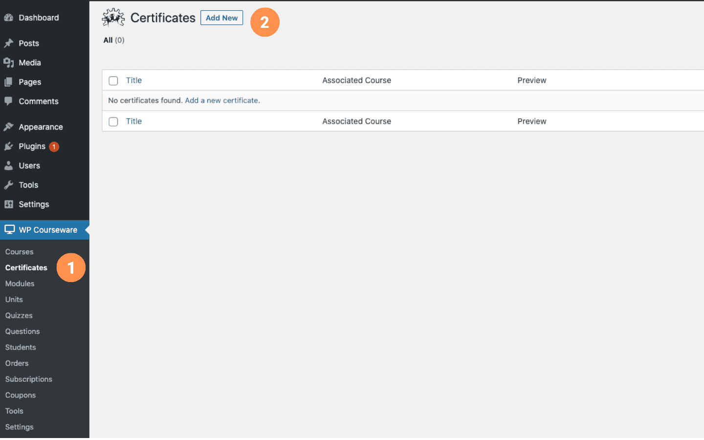 Screenshot 1: How can I generate a PDF certificate of completion