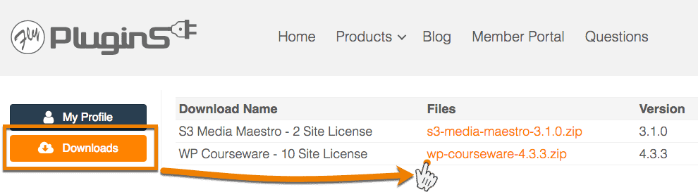 Screenshot 1: My download link for WP Courseware expired. How can I download the latest version
